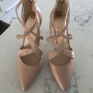 Brand new blush pink heels nine wear size 8 4 inch heel with tag